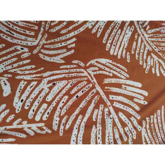 Anne Klein Women's Halter Neck Maxi Dress, Size 3X Brown/White, Palm Leaf Print - Picture 6 of 8